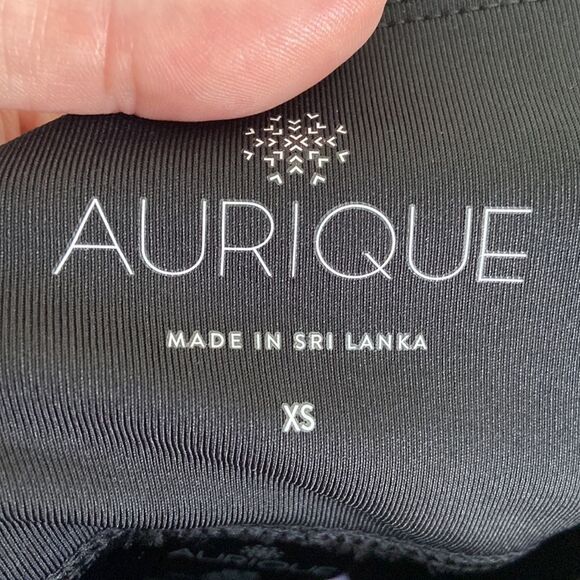 Aurique Brand High Waist Legging Mesh Panels & Black with White trim NWOT Sz Xs - Picture 8 of 11